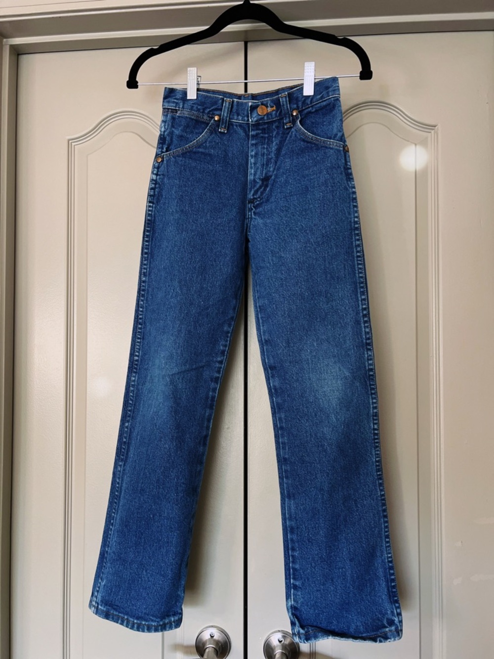 Vintage Wrangler Jeans Kids 12 High Rise Straight Leg USA Classic Western Denim